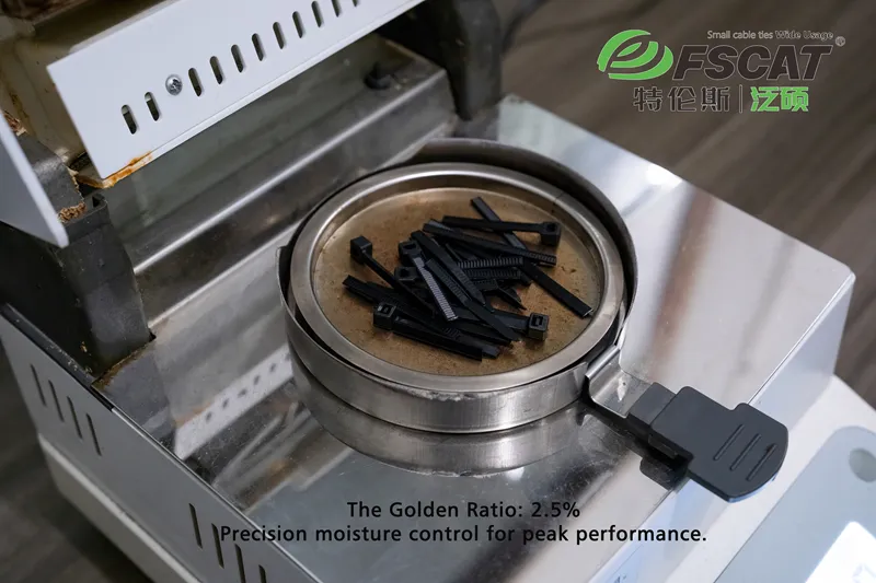 PA66 is hygroscopic: it absorbs moisture from ambient air. At equilibrium in a 50% RH environment, PA66 contains approximately 2.5–3.0% moisture by weight. At 80% RH — common in coastal or tropical installation sites — this rises to 6–8%.